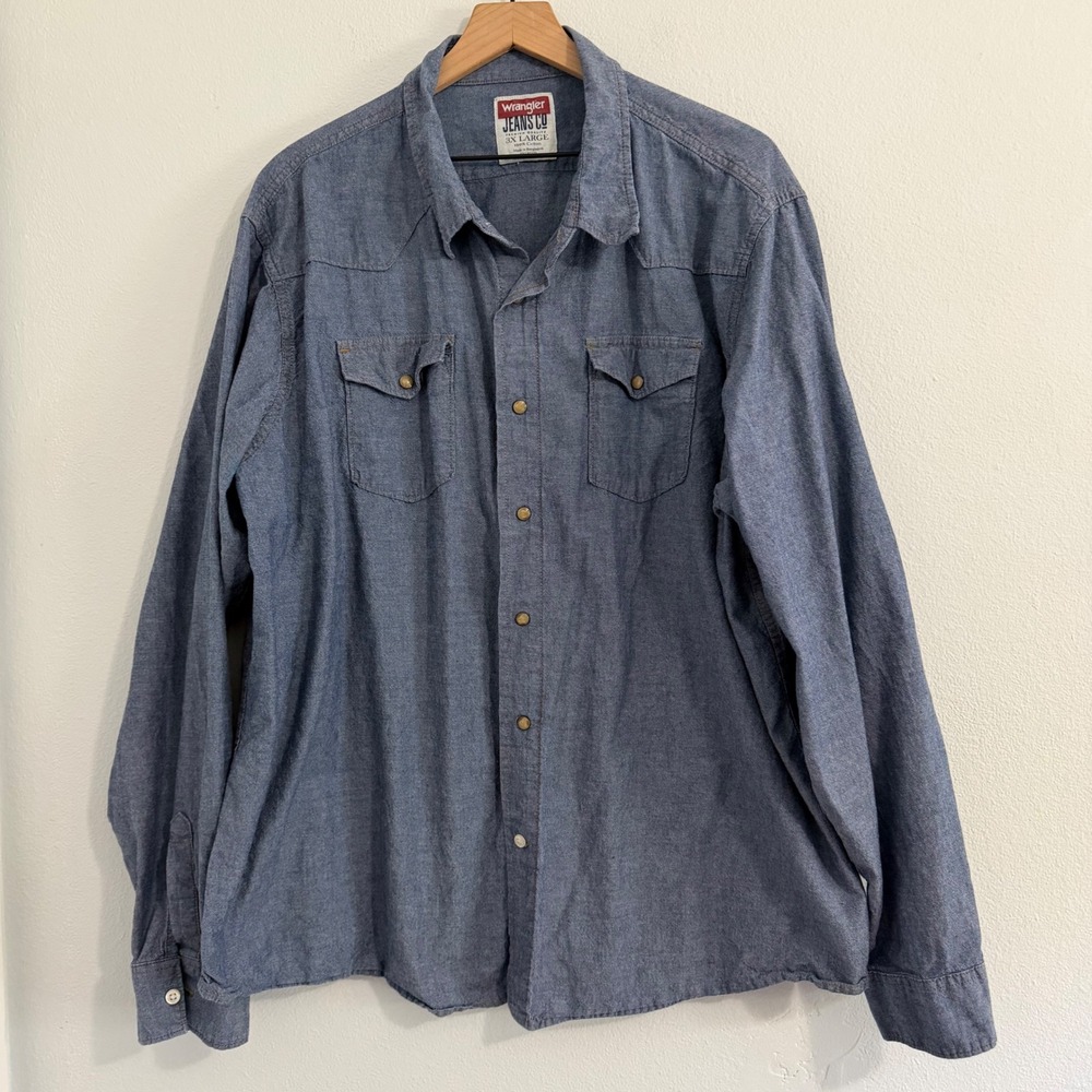 Wrangler - Chambray Snap‎ Button Down Shirt